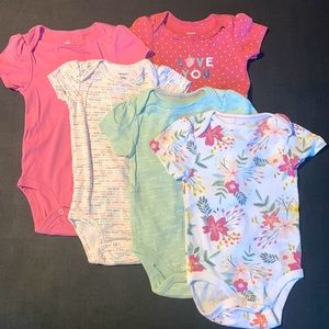 Carter’s & Cloud Island 12M onesies